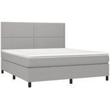  box spring s madracem LED svjetlosivi 180x200 cm tkanina | shoptok.hr