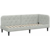  Kutni okvir kreveta Svijetlo siva 80 x 200 cm Baršun | shoptok.hr