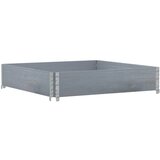 Maison Chic Vrtno korito - Greda - Cvetlični Lonec sivo 100x100 cm trdna borovina, (21789736) | Shoptok.si
