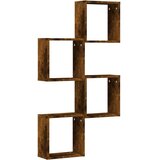 vidaXL Stenske kockaste police 4 kosi dimljen hrast 30x15x30 cm, (5000306986) | Shoptok.si