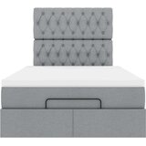  Otomanski krevet s madracem svjetlosivi 120x190 cm tkanine | shoptok.hr