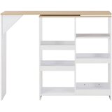  Barski stol s pomičnom policom bijeli 138 x 39 x 110 cm | shoptok.hr