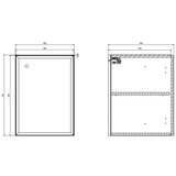 Cersanit S1022-004 - Zidni kupatilski ormarić MILLE 40x45 cm mat bela | Eponuda.com