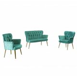 Atelier Del Sofa sofa i dve fotelje paris gold metal sea green cene