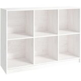 vidaXL knjižna omara bela 104x33x76 cm trdna borovina | Shoptok.si