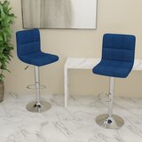  Barski stolci od tkanine 2 kom plavi | shoptok.hr