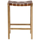 Kave Home Usnjen barski stol v naravni barvi (višina sedeža 67 cm) Calixta – | Shoptok.si