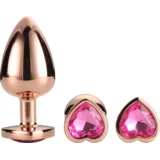 Gleaming Love - dear anal cone dildo set - rosegold (3 dijela)