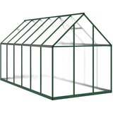  Staklenik s okvirom zeleni 334 x 169 x 195 cm aluminijski | shoptok.hr