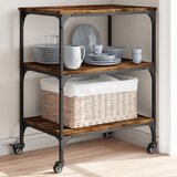 vidaXL Kuhinjska kolica boja hrasta 60 x 41 x 76 cm konstruirano drvo | shoptok.hr