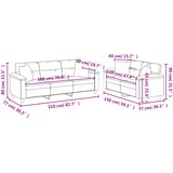  2-dijelni set sofa s jastucima crni od mikrovlakana | Eponuda.com