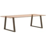  noge jedilne mize v-oblika 2 kosa naravno jeklo 100x(72-73,3)cm | Shoptok.si