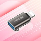 Yesido OTG adapter (GS14) - USB 2.0 na Lightning - Plug & Play - 480 Mbps - črn | Shoptok.si