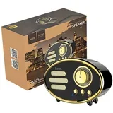 . Zvučnik bežični, Bluetooth,retro, 1200 mAh, 5 h, 5 W, crna - BS25 Time, Bluetooth, retro, black