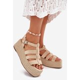 Boto Women's Sandals With Straps And Braiding Beige Pardauss | ePonuda.com