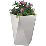  Cvetlično korito 2 pcs srebrna 50 x 50 x 75 cm Nerjaveče jeklo, (5000207354) | Shoptok.si