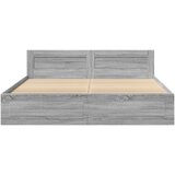  Okvir za krevet s uzglavljem boja hrasta 200x200 cm drveni Siva 200 x 200 cm | shoptok.hr