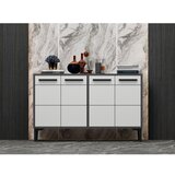 Woody Fashion TV polica Stria Anthracite White Cene