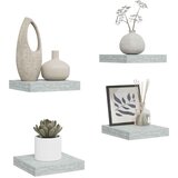  Plutajuće zidne police 4 kom boja betona 23 x 23,5 x 3,8 cm MDF | Eponuda.com