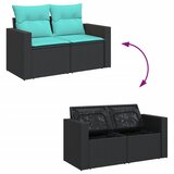  5-dijelni set vrtnih sofa od poliratana s jastucima crni | shoptok.hr