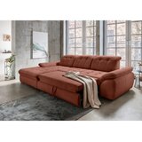 Livetastic KOTNA SEDEŽNA GARNITURA, rebrasti žamet barve korale | Shoptok.si