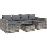 The Living Store Vrtna sedežna garnitura 2-delna z blazinami poli ratan siva - Vrtna Sedežna Garnitura, (21460417) | Shoptok.si