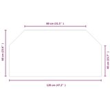 Staklena ploča za kamin šesterokutna 120x60 cm | shoptok.hr
