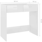 vidaXL Pisalna miza visok sijaj bela 80x40x75 cm iverna plošča | Shoptok.si