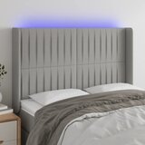  LED uzglavlje svjetlosivo 147 x 16 x 118/128 cm od tkanine | shoptok.hr