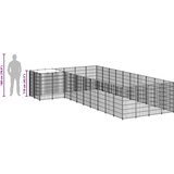  Kavez za pse crni 13,31 m² čelični | shoptok.hr