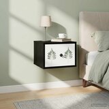  Wall-mounted noćni ormarić HANAU 2 kom. Crni hrast | shoptok.hr