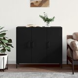 vidaXL Komoda Črna 90x34x80 cm konstruiran les Cene