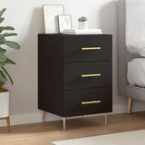 vidaXL Nočna omarica črna 40x40x66 cm inženirski les | Shoptok.si