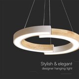  LED luster na sajli LED/32W/230V 3000K, bela/drvo | Eponuda.com