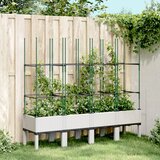 Furnova Cvetlično korito z oporno mrežo belo 160x40x142,5 cm PP, (21921845) | Shoptok.si