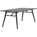 Venture Home Sleek rastezljivi pravokutni blagovaonski stol 195 × 95 cm, crni | shoptok.hr