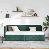 vidaXL kutni okvir kreveta s uzglavljem tamnozelena 80 x 200 cm baršun | shoptok.hr