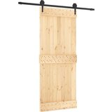  Drsna vrata s kompletom vodil 85x210 cm trdna borovina, (20804600) | Shoptok.si
