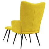  Stolica za opuštanje s osloncem za noge boja senfa baršunasta | shoptok.hr