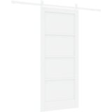 vidaXL drsna vrata z kompletom hardware Bela 86x198.5 cm Trd les bor | Shoptok.si