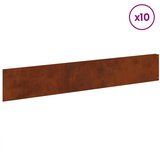  Ograda oko Travnjaka 10 pcs 100 x 18 cm Čelik Rđa | shoptok.hr