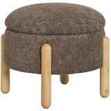 House Nordic Rjav tabure iz tkanine bouclé Medas – | Shoptok.si