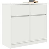 vidaXL Komoda s predalom bela 80x34x76 cm inženirski les | Shoptok.si