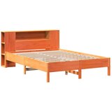 vidaXL Krevet s regalom za knjige bez madraca 135 x 190 cm od borovine | shoptok.hr