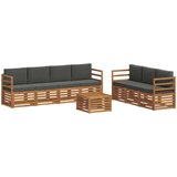  Setovi sofa 8 pcs Prirodna i antracit Čvrsto drvo akacije | shoptok.hr