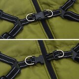 Kaput za pse s pojasom Maslinasto zelena 5XL Flis i Poliester | shoptok.hr
