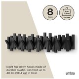 Umbra Črn plastičen stenski obešalnik 72 cm Sticks – | Shoptok.si