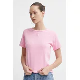 Hugo Kratka majica ženski, roza barva