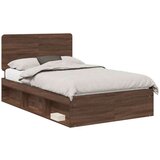  Konstrukcija postelje z vzglavjem Rjav hrast 120 x 200 cm, (5000102826) | Shoptok.si