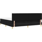  Krevet s opruga kutije s jastukom Crna 200 x 200 cm tkanina | shoptok.hr